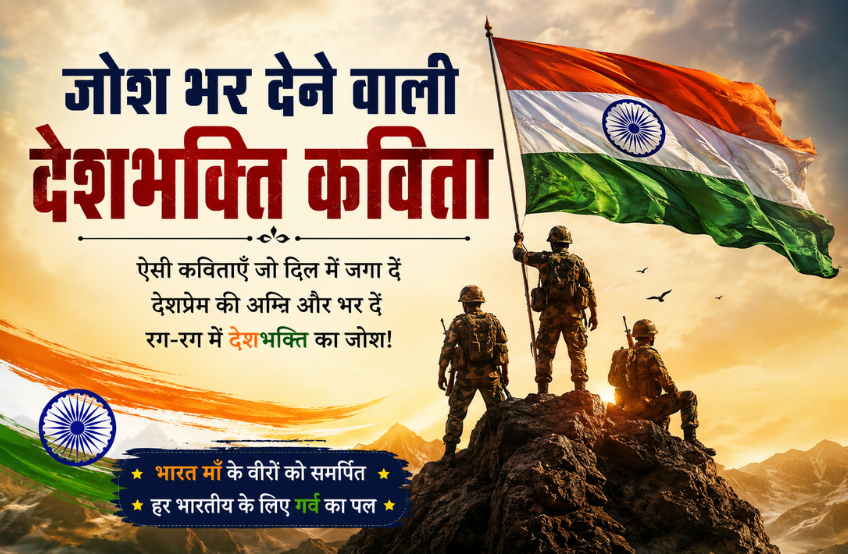 30+ जोश भर देने वाली देशभक्ति कविता | सबसे बेहतरीन और नई देशभक्ति कविताएँ Quotes & Wishes – Shayariharroz जोश भर देने वाली देशभक्ति कविता
