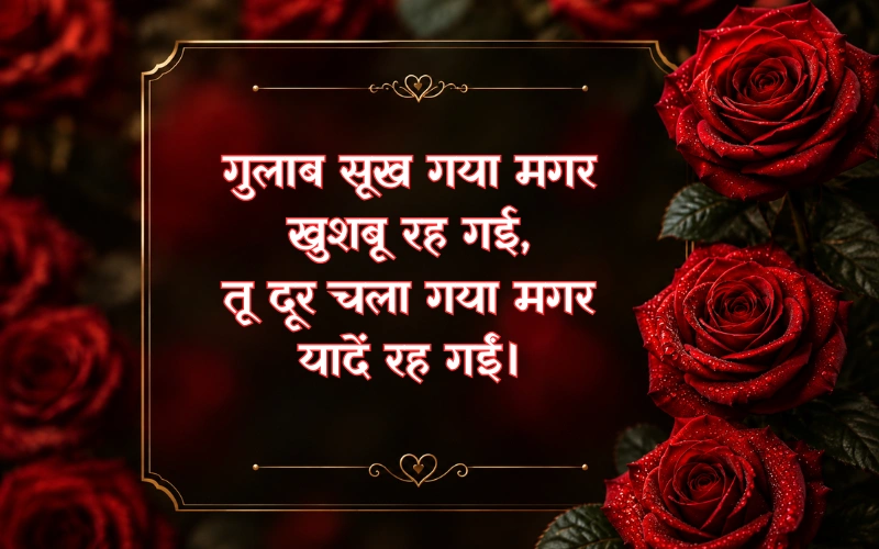 Gulab Shayari 2 Lines Hindi