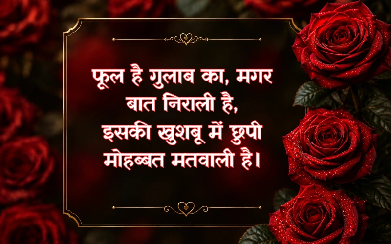 Gulab Shayari 2 Lines Hindi