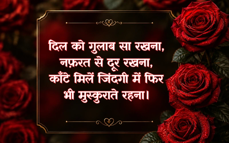 Gulab Shayari 2 Lines Hindi