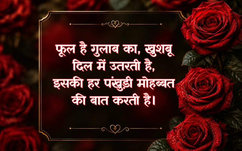 Gulab Shayari 2 Lines Hindi
