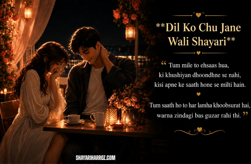 195+ Dil Ko Chu Jane Wali Shayari | खूबसूरत और भावुक शायरी Dil Ko Chu Jane Wali Shayari