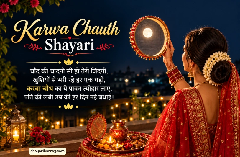 120+ Karwa Chauth Shayari: करवा चौथ पर प्यार भरी खूबसूरत शायरी Karwa Chauth Shayari