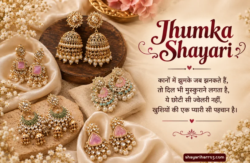 240+ Jhumka Shayari | जुमका पहनने वाली लड़कियों के लिए खास शायरी Jhumka Shayari