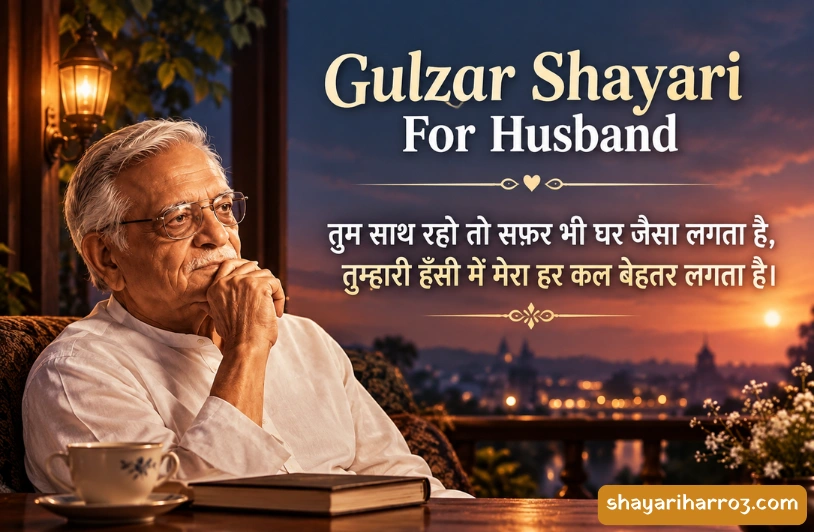 70+ Best Gulzar Shayari for Husband | पति के लिए खास शायरी Gulzar Shayari for Husband