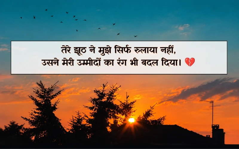Jhoot Bharosa Todna Sad Bharosa Shayari