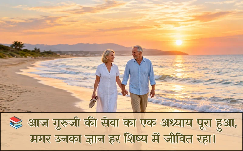 शिक्षक की सेवानिवृत्ति पर शायरी