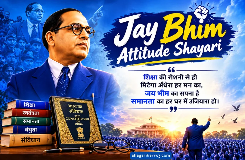 160+ Jay Bhim Attitude Shayari: बाबासाहेब दमदार शायरी Jay Bhim Attitude Shayari